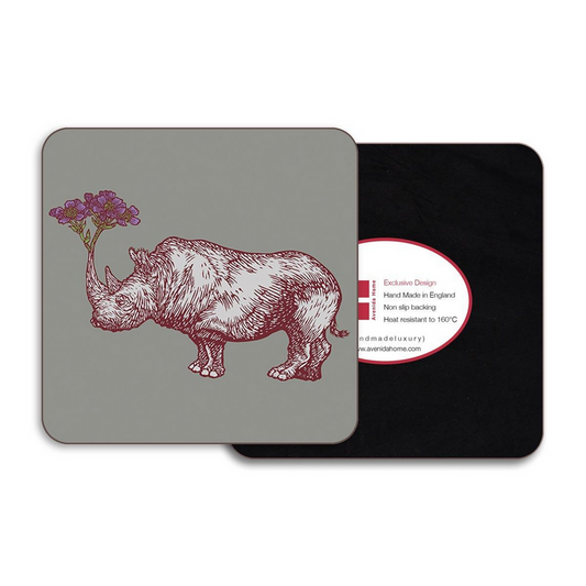 Rhino 4" Square Coaster