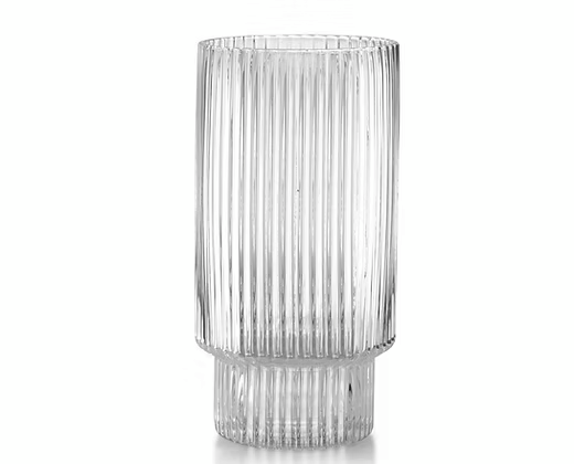 Clear Carousel Highball Glasses
