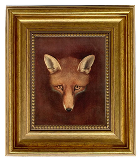 Fox Head by Reinagle Painting Print on Canvas Wall Art