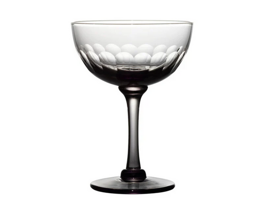 Lens Design Champagne Saucer Smoky Crystal