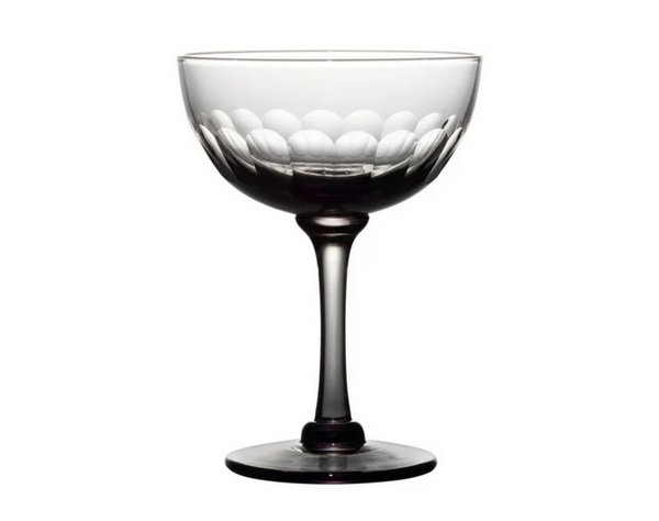 Lens Design Champagne Saucer Smoky Crystal