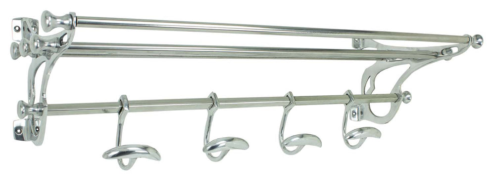 Chrome Train Rack with Hooks