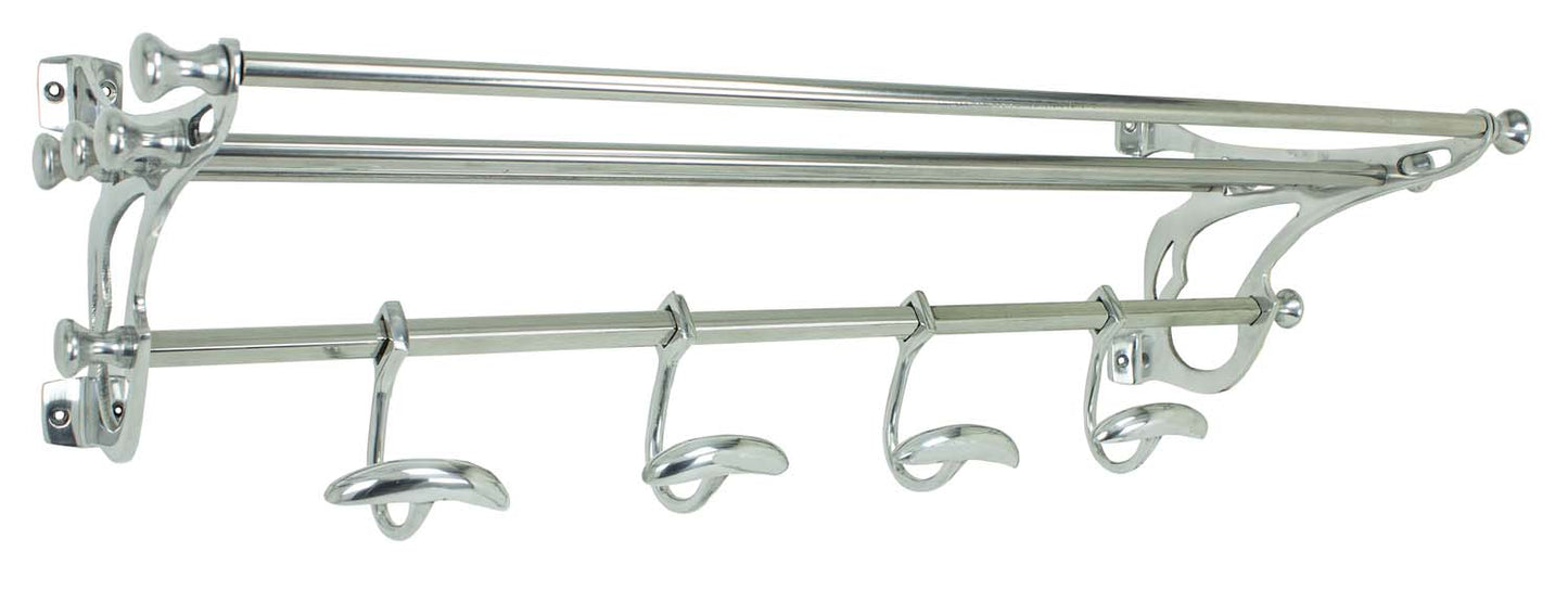 Chrome Train Rack with Hooks