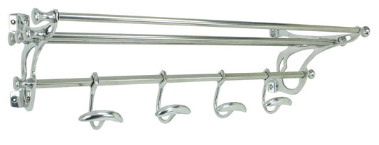 Chrome Train Rack with Hooks