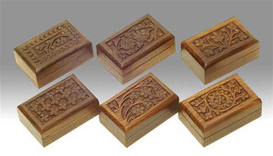 Wooden Carved Box 2X3"