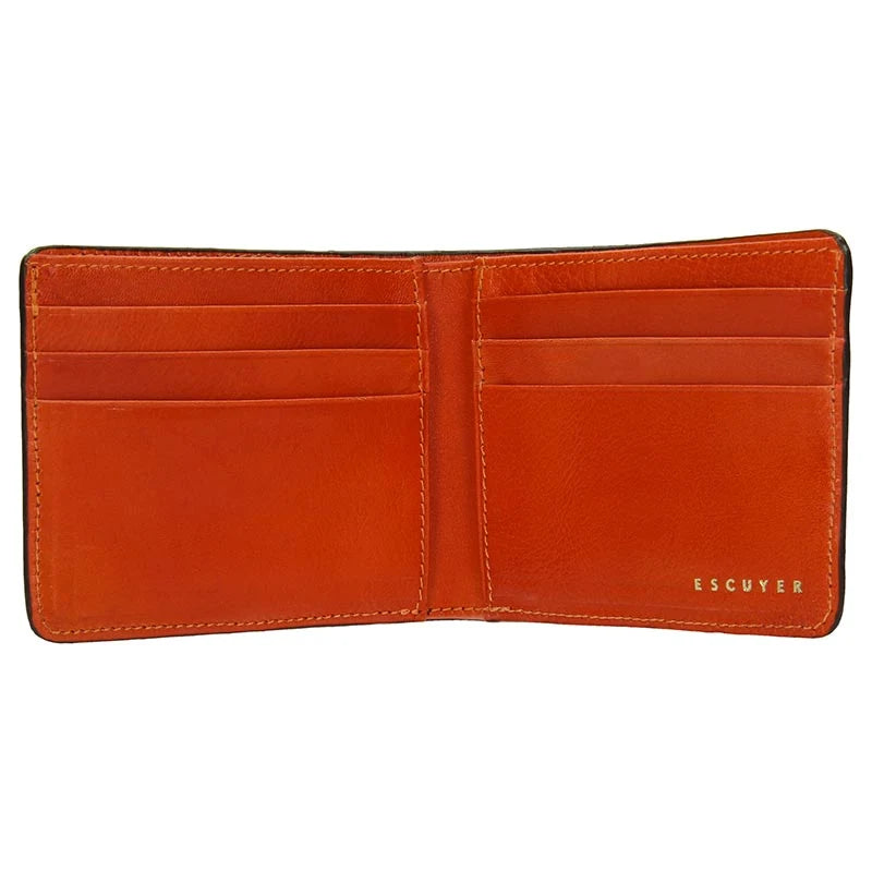 Leather Billfold Wallet - Light Brown / Orange