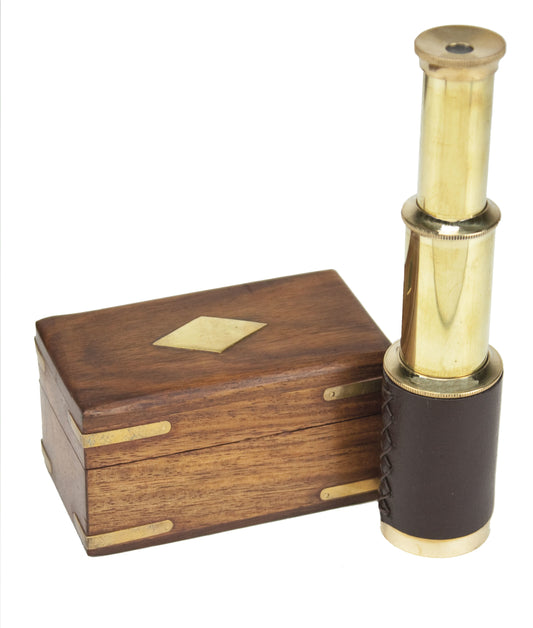 Telescope with Wooden Box