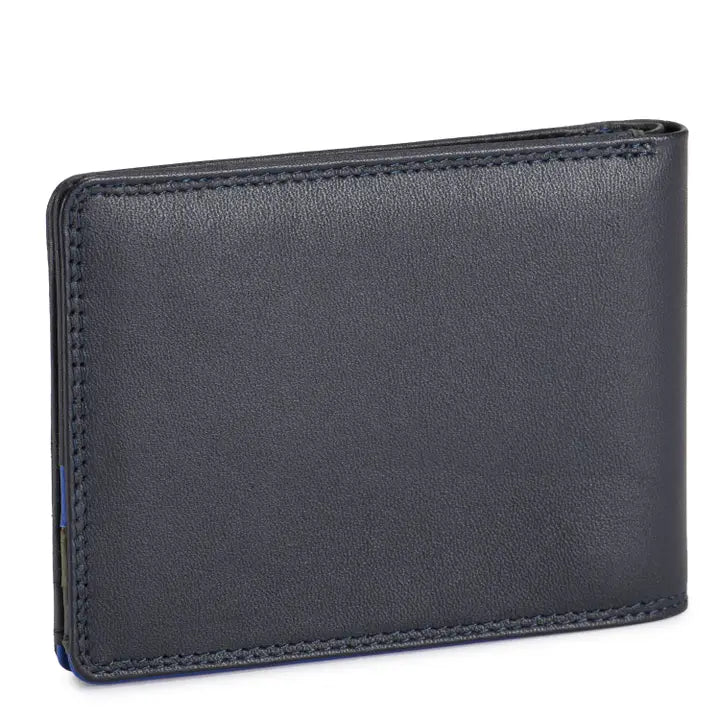 Midnight Rfid Jeans Nappa Wallet with ID Window