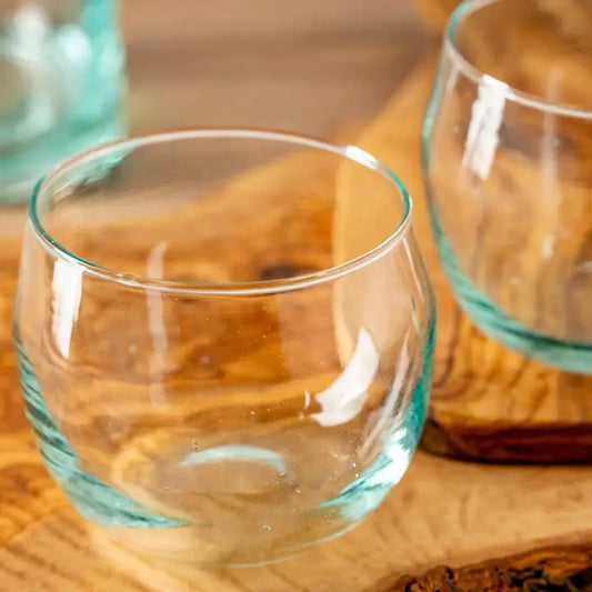 Clear Moroccan Stemless Goblet