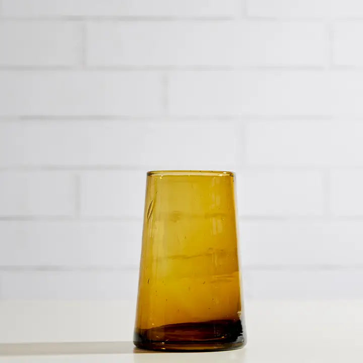 Amber Tall/12oz Moroccan Cone Glass