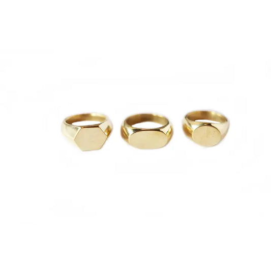 Sasha Signet Ring (Assorted Shapes)