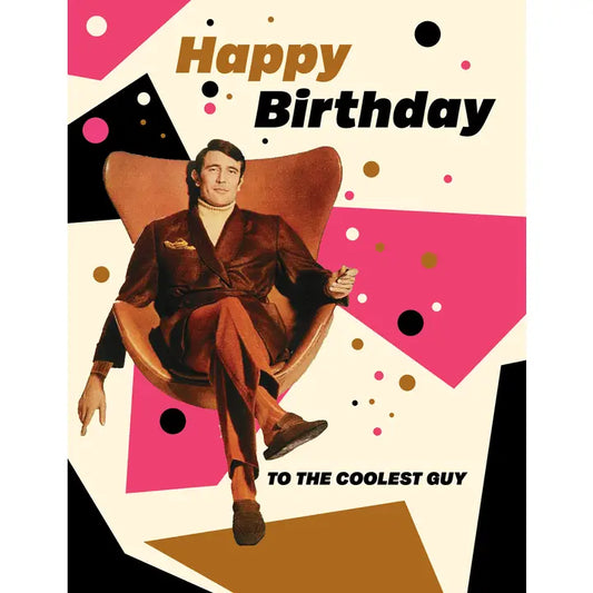 Coolest Guy Midcentury Birthday Card