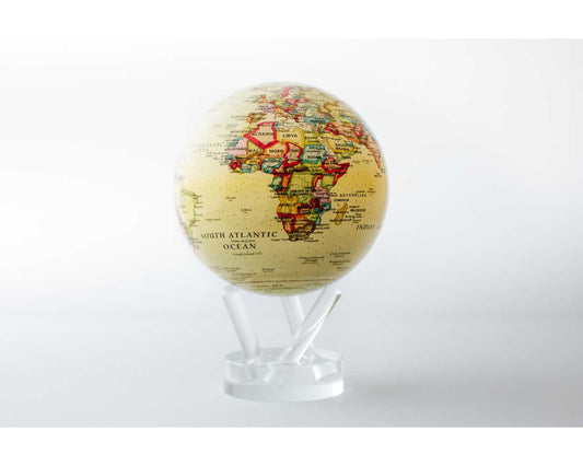 Yellow Map World 4.5" Globe