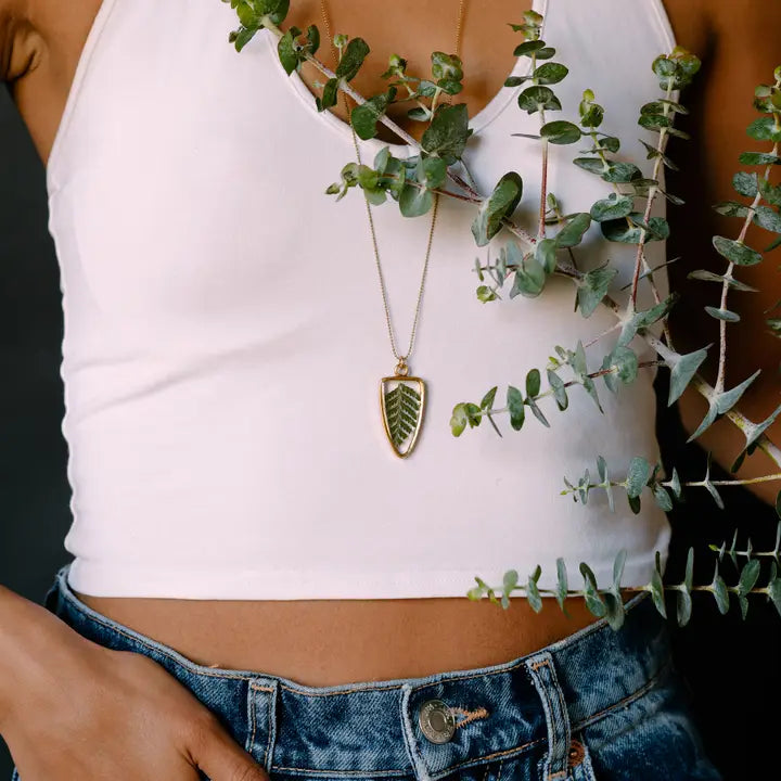 Fern Arrow 18" Gold Filled  Necklace