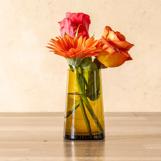 Amber Tall/12oz Moroccan Cone Glass