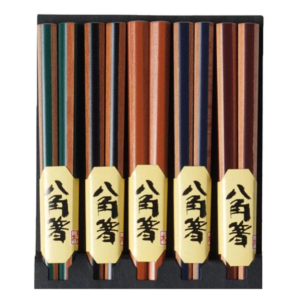 Color Stripes Wood Chopsticks Set