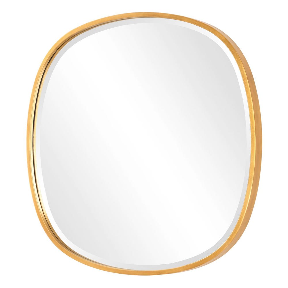 Rounded Gold Leaf Mirror