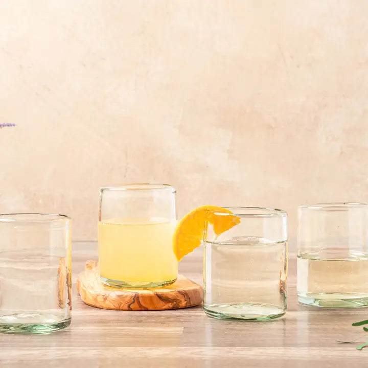 Clear Handblown Mexican DOF Glass