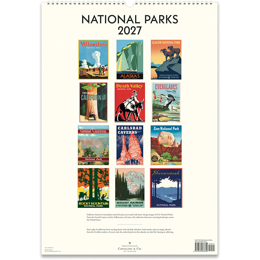 National Parks 2027 Wall Calendar