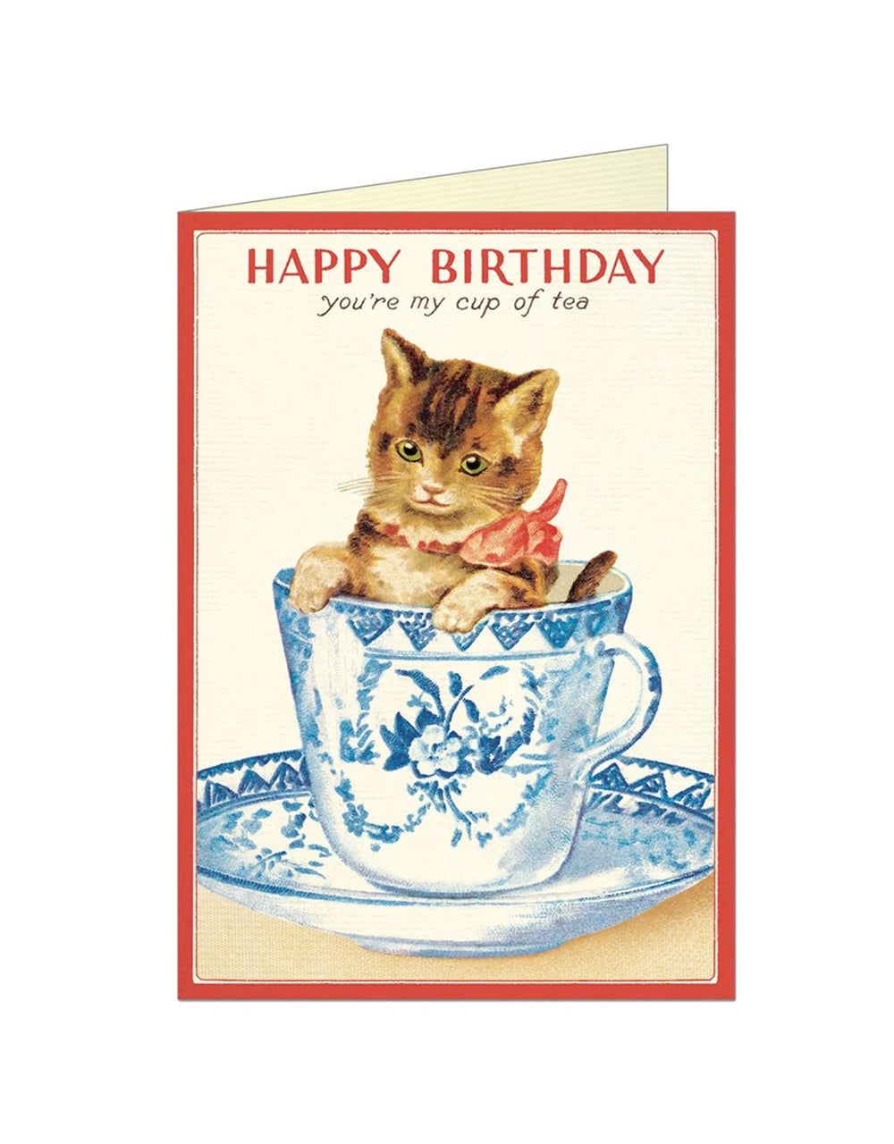 Cat Tea Birthday Card