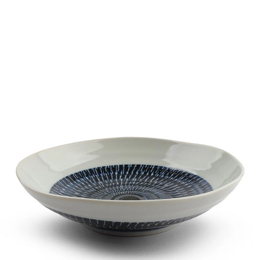 Tobikanna Blue Shallow Bowl 8.25"
