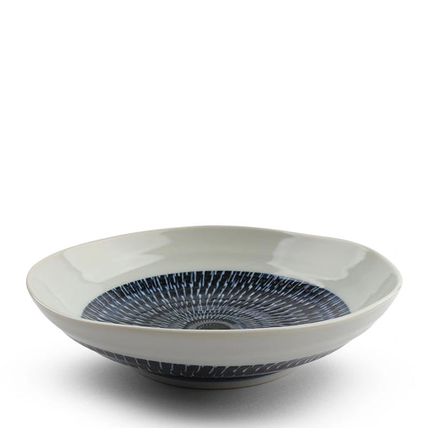 Tobikanna Blue Shallow Bowl 8.25"