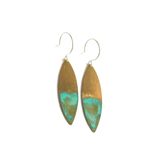 Long Oval Rising Tide Earrings