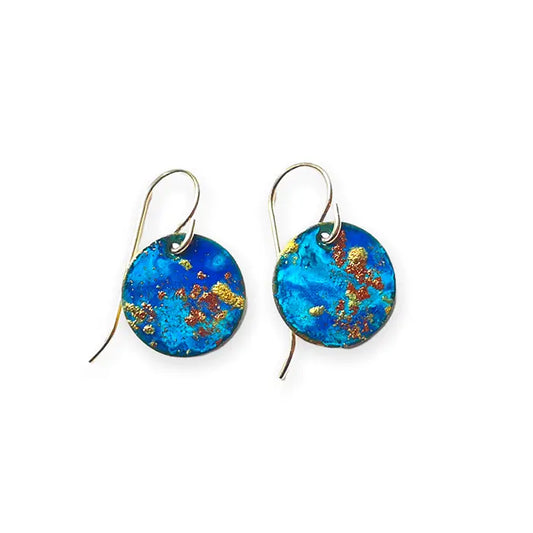 Small Circles Carina Brass Earrings