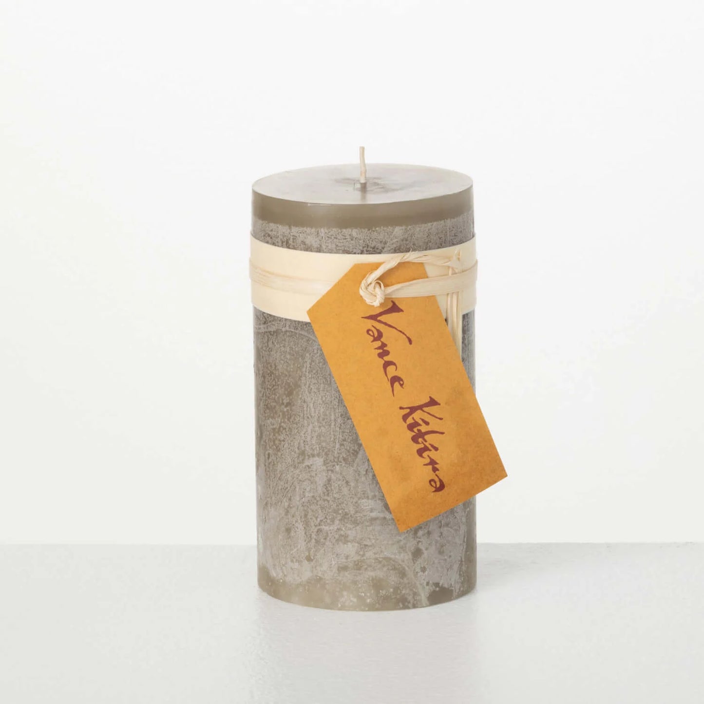 6" Gray Timber Pillar Candle