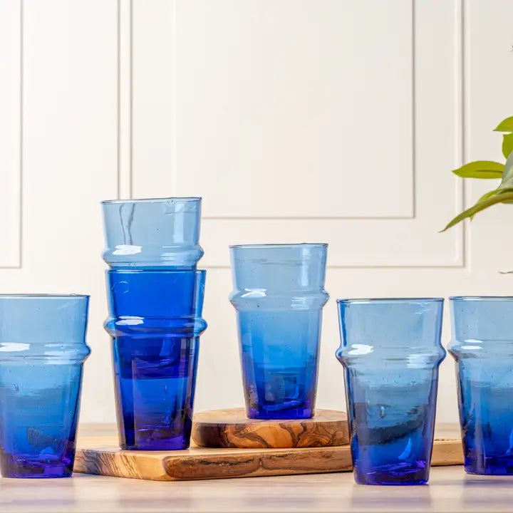Blue Beldi Moroccan 11oz Glass