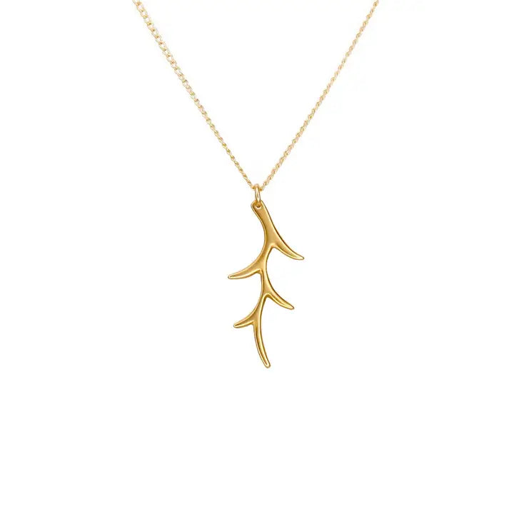 Branch Brass Necklace