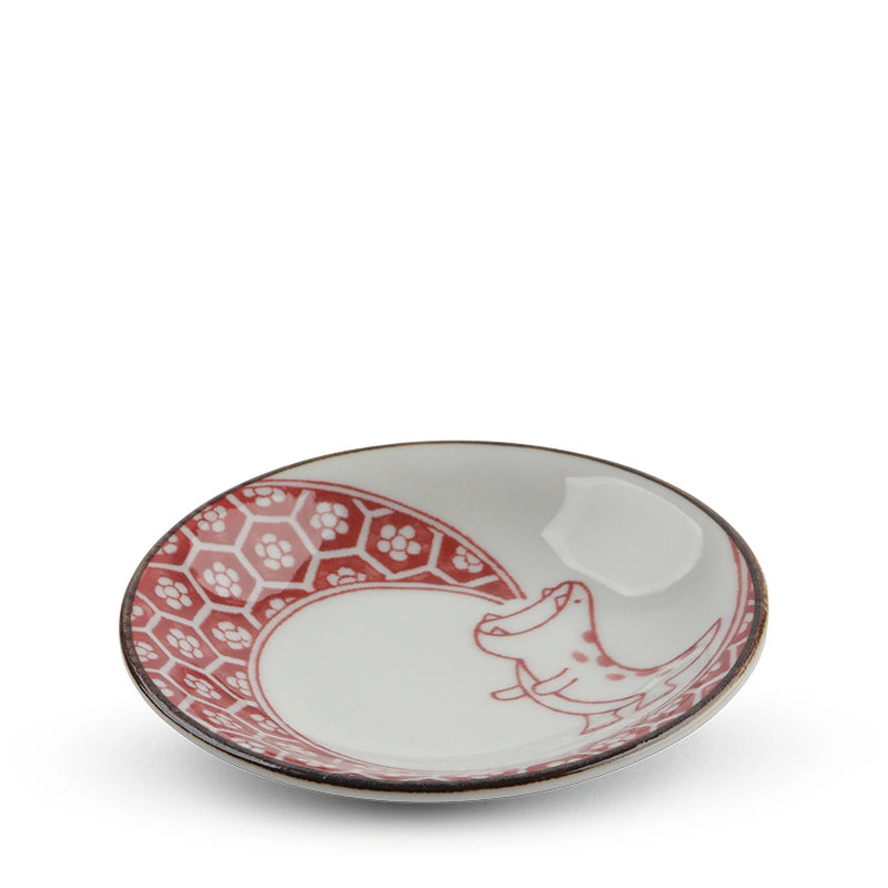 Imari-Style Dino Small Plate Akaenryu