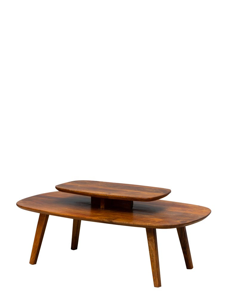 Two-Tier Mango Wood Coffee Table