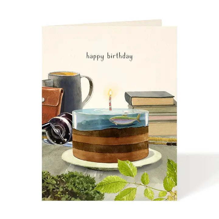 Fishing For Cake Birthday Card