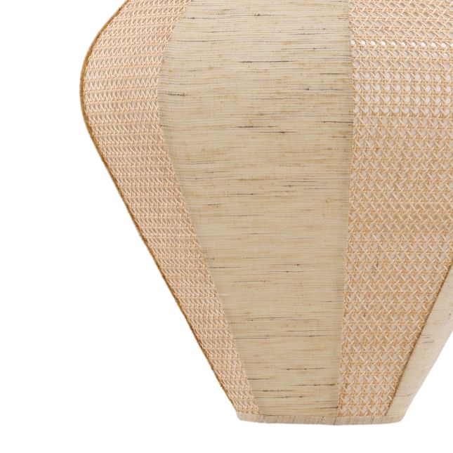 Cotton and Rattan Pendant Light