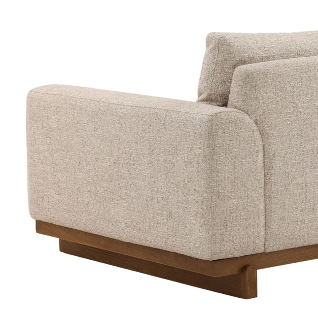 Tweed and Elmwood T Base Sofa