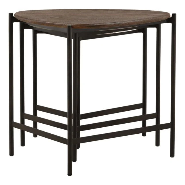 Marble and Mango Wood Set of 3 Nesting Tables