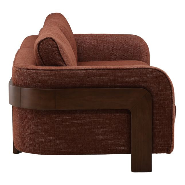 Russet Sofa with Wrap Around Frame