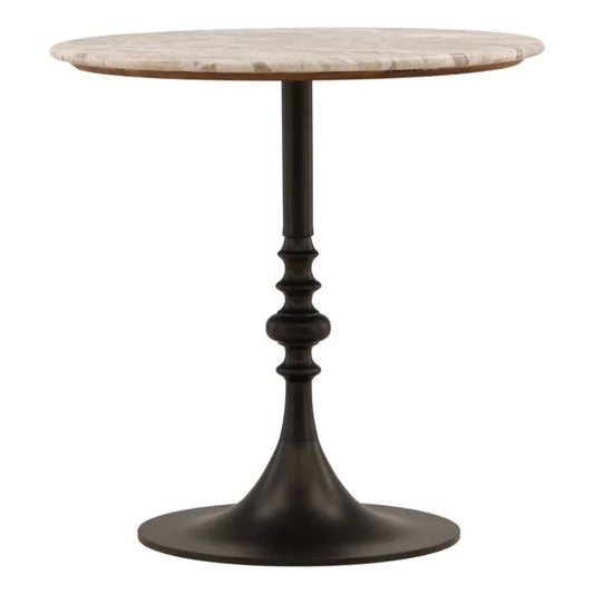 Panther Marble and Iron Bistro Table