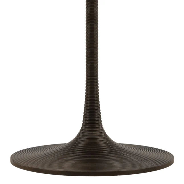 Bidasar Marble and Ribbed Iron Bistro Table