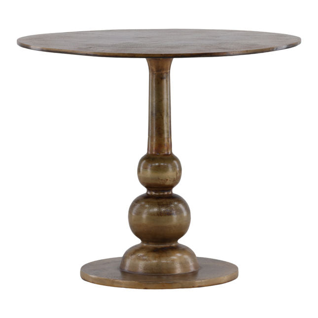 Brass Finish Metal Bistro Table