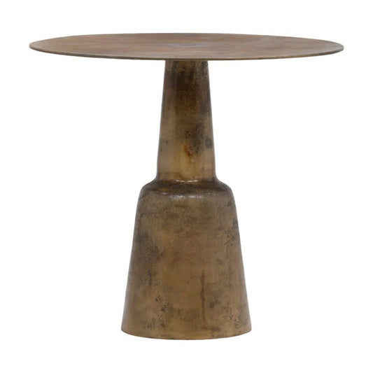 Tapered Cast Aluminum Bistro Table with Brass Finish