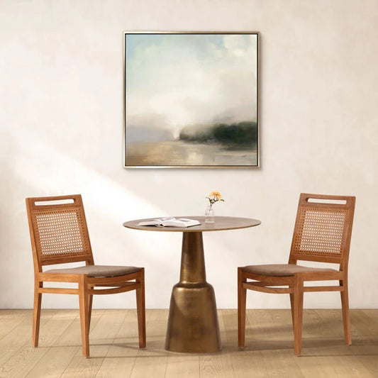 Tapered Cast Aluminum Bistro Table with Brass Finish