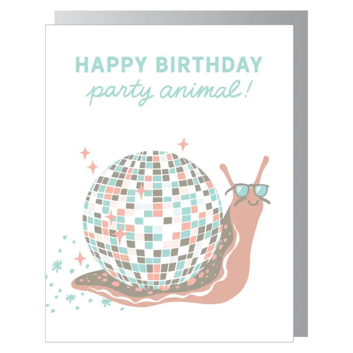 Disco Snails Birthday Card