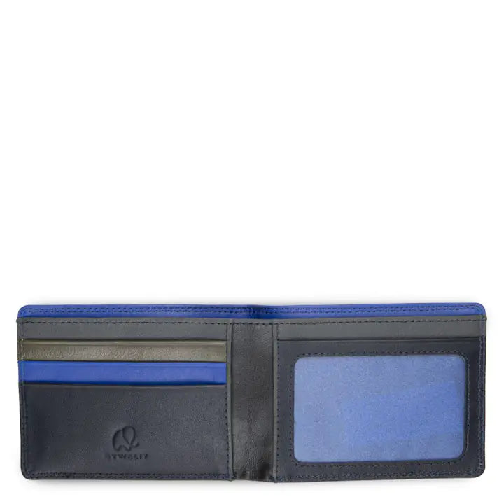 Midnight Rfid Jeans Nappa Wallet with ID Window