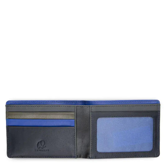 Midnight Rfid Jeans Nappa Wallet with ID Window