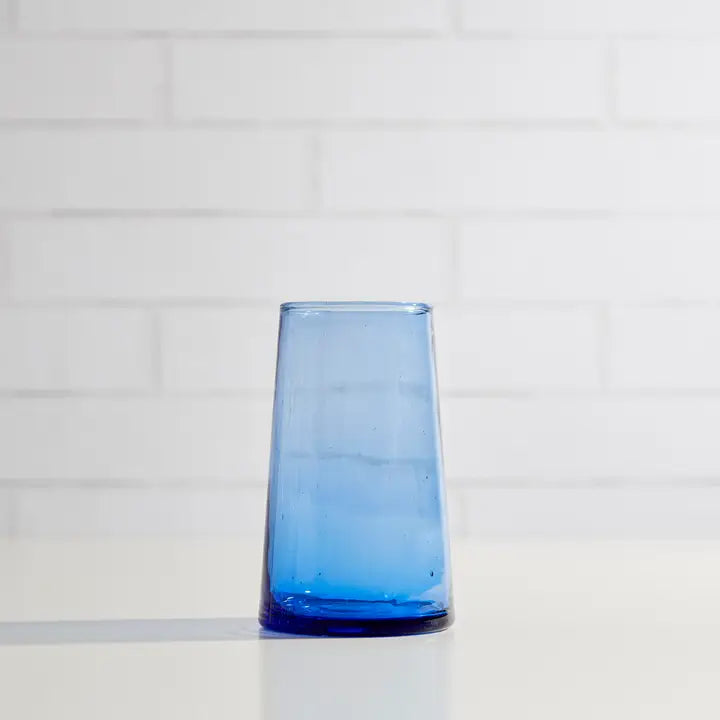 Blue Tall/12oz Moroccan Cone Glass