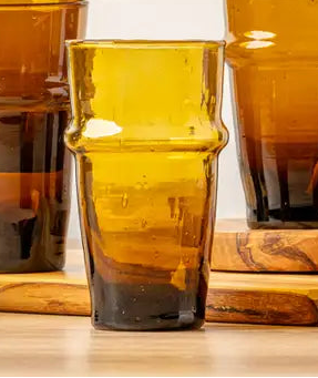 Amber Beldi Moroccan 11oz Glass