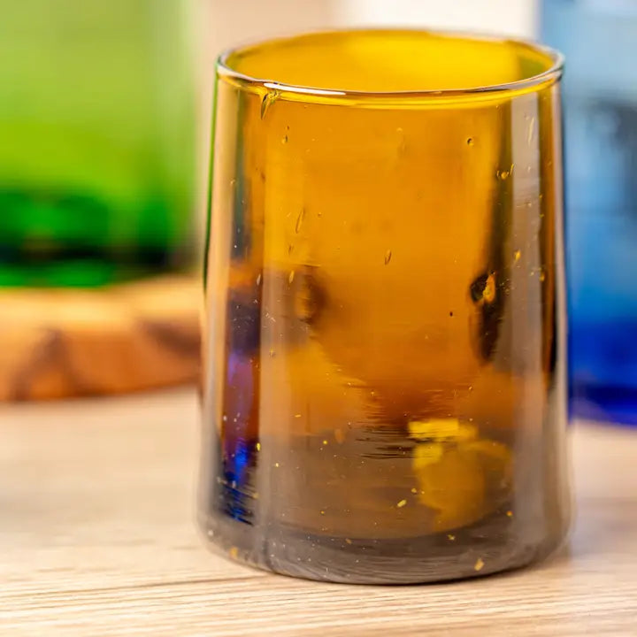 Amber Short/8oz Moroccan Cone Glass