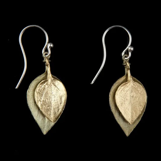 Sweet Basil Two Tone Wire Earrings